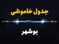 برنامه قطعی برق بوشهر فردا چهارشنبه ۱۰ اردیبهشت ماه ۱۴۰۴ + جدول خاموشی برق بوشهر دهم اردیبهشت