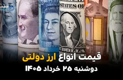 قیمت ارز دولتی امروز دوشنبه ۲۵ خرداد ۱۴۰۵ | یورو در چه مسیری حرکت می‌کند؟