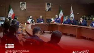 از حضور در نشست راهبردی مدیران فولاد اکسین خوزستان تا بازدید از کارخانه و گفتگو با جهادگران خط تولید