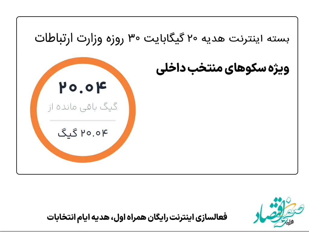 فعالسازی اینترنت رایگان همراه اول، هدیه ایام انتخابات