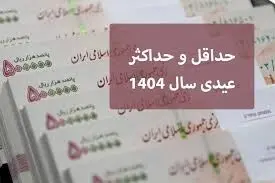 حداقل و حداکثر عیدی کارگران 1404 براساس قوانین وزارت کار | از نحوه محاسبه عیدی و سنوات تا مالیات عیدی+ جدول 