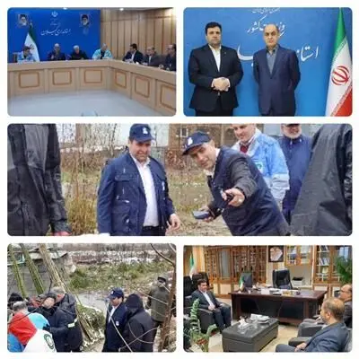 بازدید میدانی مدیرعامل صندوق بیمه حوادث طبیعی ساختمان از مناطق سیل‌زده گیلان