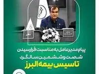 پیام مدیرعامل به مناسبت سالروز تاسیس بیمه البرز