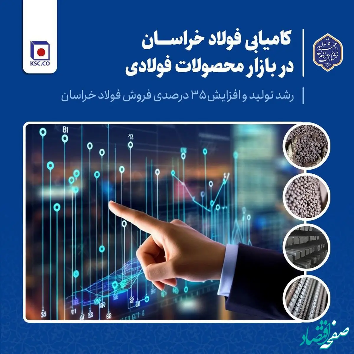 کامیابی فولاد خراسان در بازار محصولات فولادی/رشد ۳۵ درصدی فروش فولاد خراسان