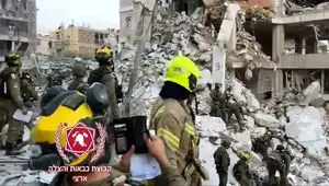 فیلم تصاویر کامل‌تر از محل اصابت موشک ایران به جنوب تل‌آویو
