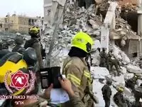 فیلم تصاویر کامل‌تر از محل اصابت موشک ایران به جنوب تل‌آویو