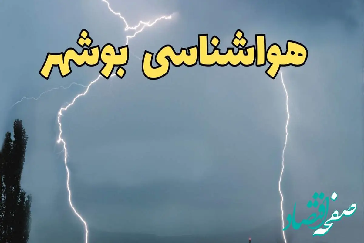 پیش بینی وضعیت آب و هوا بوشهر فردا جمعه ۲۴ اسفند ماه ۱۴۰۳ | اخبار پیش بینی هواشناسی بوشهر فردا 