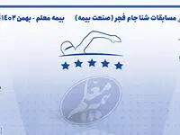 نایب قهرمانی بیمه معلم در مسابقات شنای صنعت بیمه