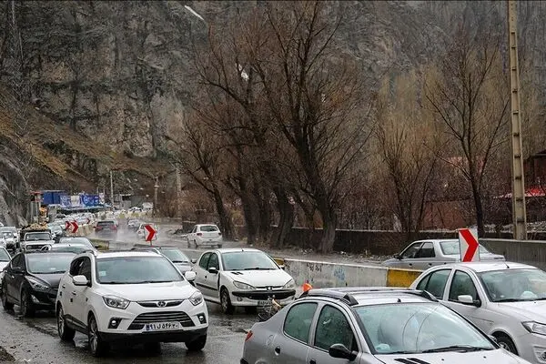 ترافیک سنگین در محور رشت ـ قزوین