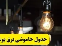 زمان قطعی برق بوشهر فردا جمعه ۲۲ فروردین ۱۴۰۴ + جدول خاموشی برق بوشهر جمعه ۲۲ فروردین ۱۴۰۴