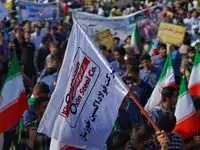حضور جهادگران فولاد اکسین در راهپیمایی ۱۳ آبان