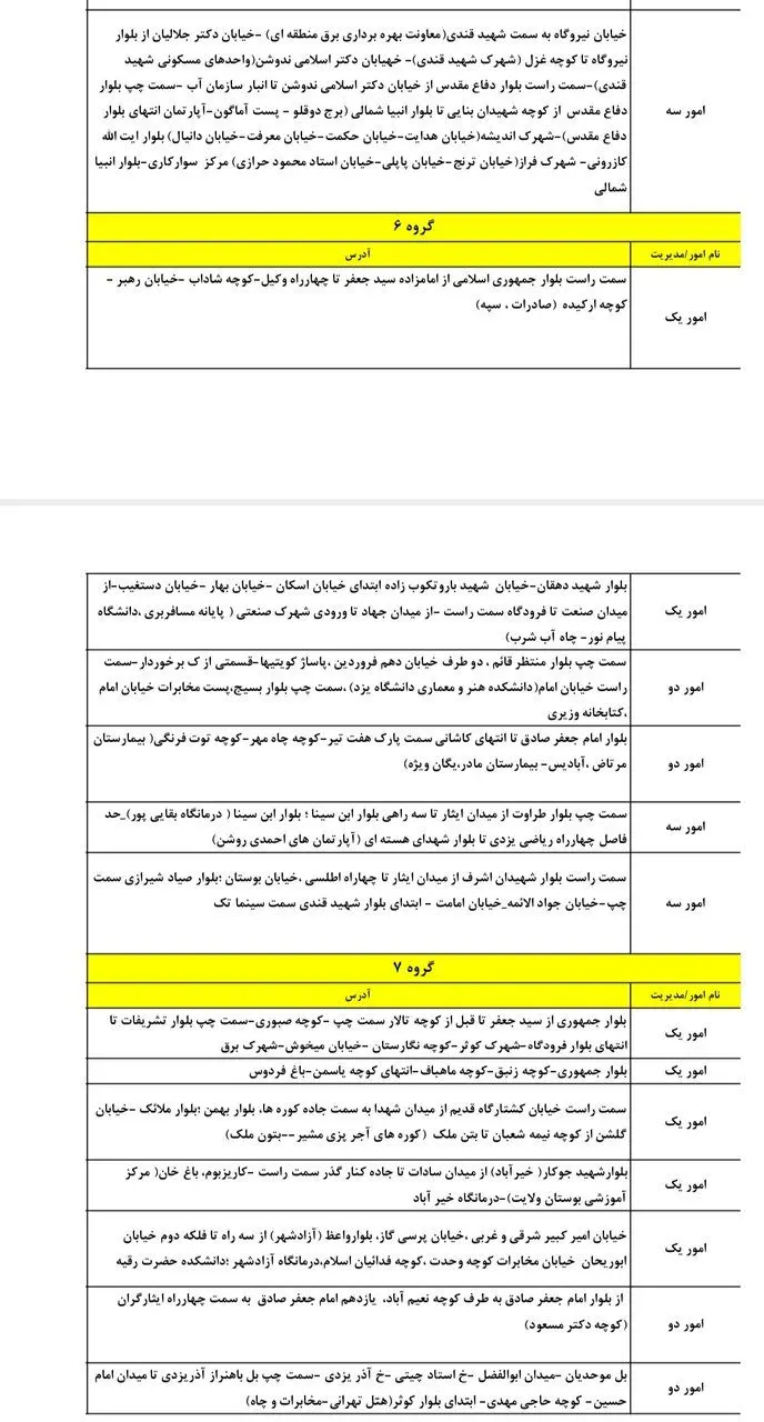 جدول قطعی برق یزد یکشنبه ۲ شهریور ۱۴۰۴ + ساعات خاموشی