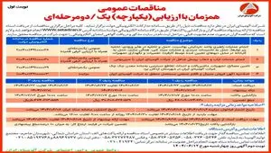 چاپ و انتشار نوبت اول آگهی مناقصات شرکت آلومینای ایران در روزنامه های