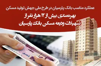 عملکرد مناسب بانک پارسیان در طرح ملی جهش تولید مسکن