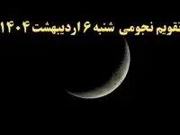 تقویم نجومی فردا شنبه ۶ اردیبهشت ۱۴۰۴ | ساعات سعد و نحس و کارهای ممنوعه در روز شنبه ۶ اردیبهشت 