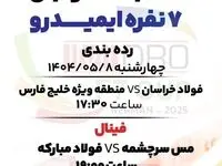 پخش زنده رده بندی و فینال فوتبال 7 نفره ایمیدرو