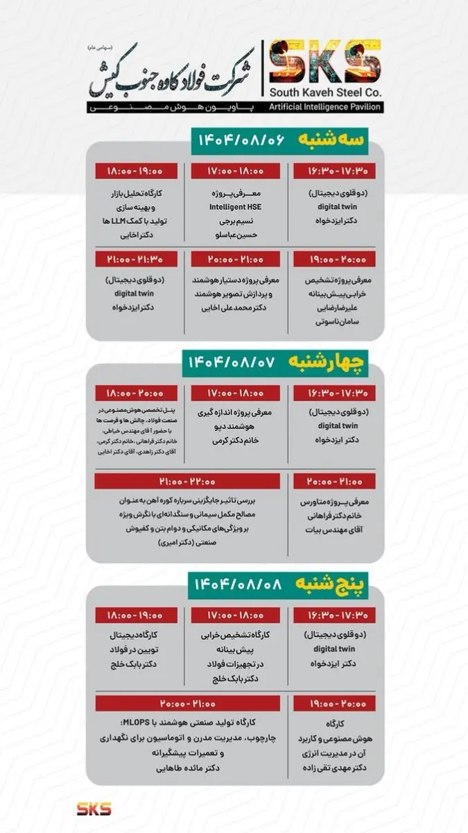 رونمایی از نخستین پاویون هوش مصنوعی صنعت فولاد توسط شرکت فولاد کاوه جنوب کیش در بیستوهفتمین سمپوزیوم فولاد