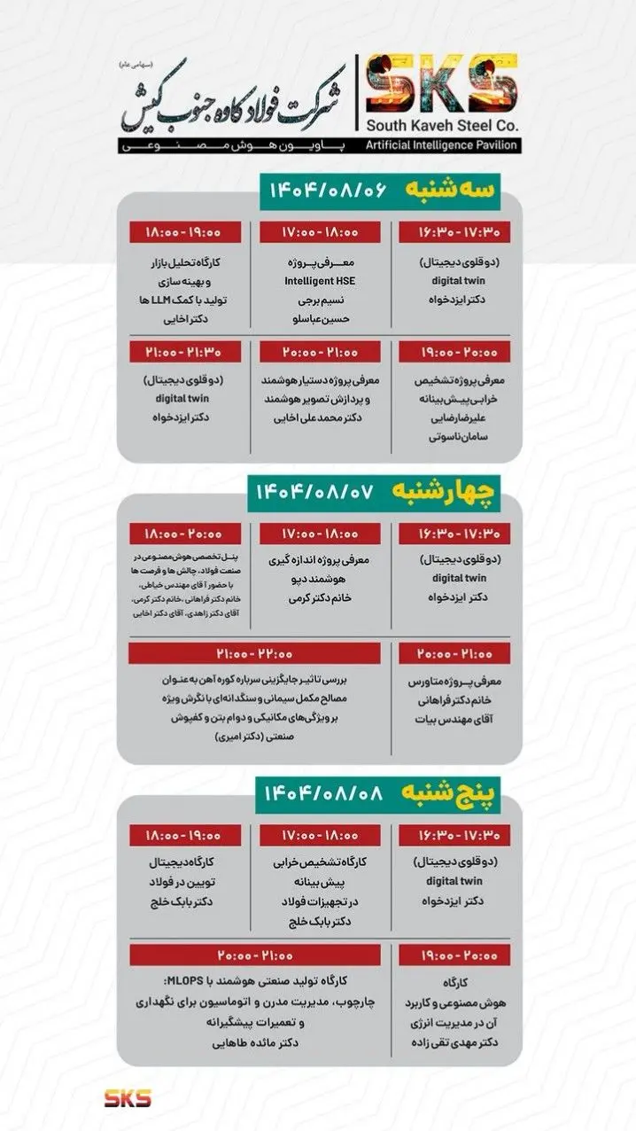 رونمایی از نخستین پاویون هوش مصنوعی صنعت فولاد توسط شرکت فولاد کاوه جنوب کیش در بیست‌وهفتمین سمپوزیوم فولاد