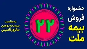 جشنواره فروش بیمه ملت با تخفیف ۲۲ درصدی و جوایز ویژه