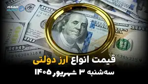 قیمت ارز دولتی امروز سه‌شنبه ۳ شهریور؛ نرخ دلار، یورو و سایر ارزها در بانک ملی