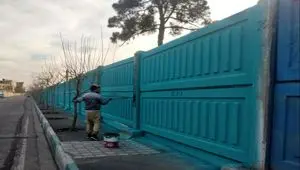 اجرای بیش از ۱۵ هزار متر مربع دیوار رنگی در منطقه ۲۰