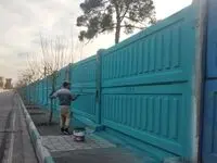 اجرای بیش از ۱۵ هزار متر مربع دیوار رنگی در منطقه ۲۰