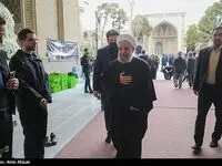 حسن روحانی در مراسم ترحیم آیت‌الله محمد امامی کاشانی