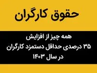 همه چیز از افزایش ۳۵ درصدی حداقل دستمزد کارگران در سال ۱۴۰۳