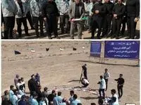 پاشش محلول تثبیت‌کننده خاک برای کنترل گرد و غبار در شرکت آهن و فولاد ارفع
