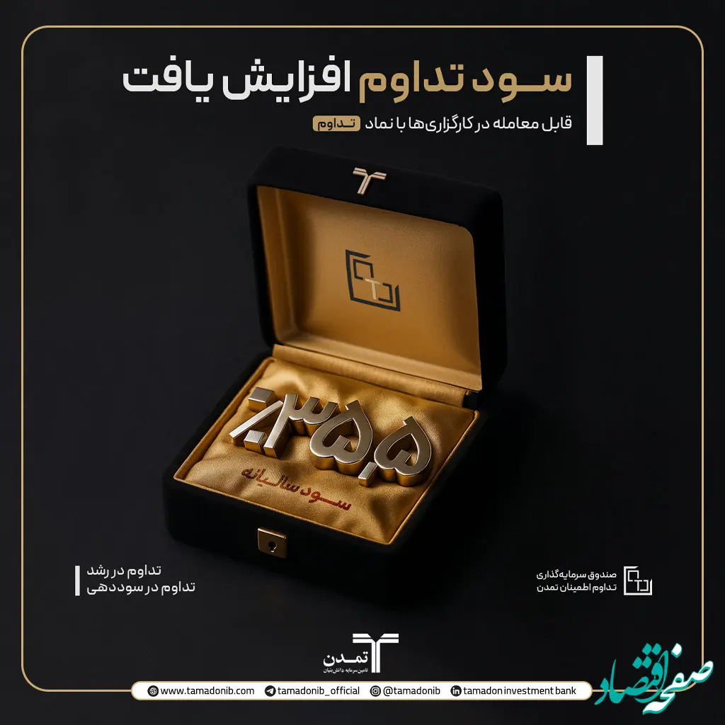 نرخ سود صندوق تداوم اطمینان تمدن به ۳۵.۵ درصد افزایش یافت