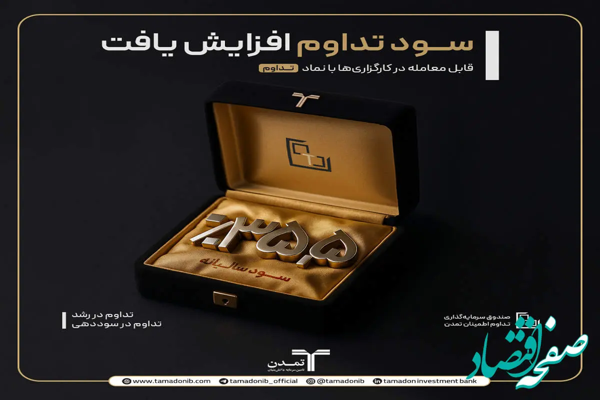 نرخ سود صندوق تداوم اطمینان تمدن به ۳۵.۵ درصد افزایش یافت