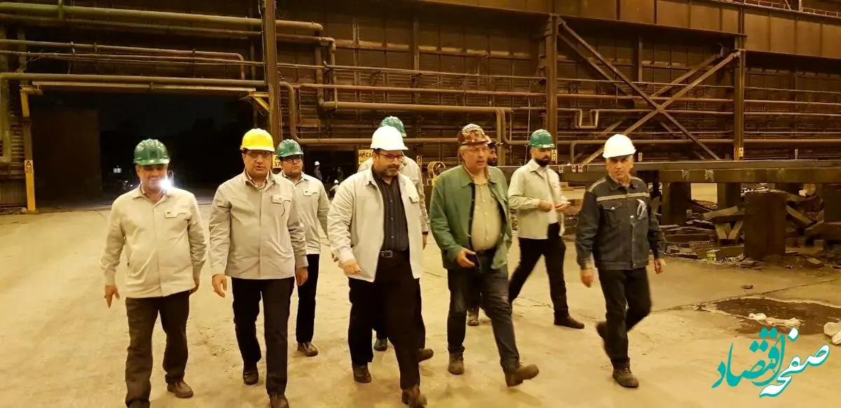 بازدید مدیرعامل فولاد خوزستان و هیات همراه از بخش فولادسازی