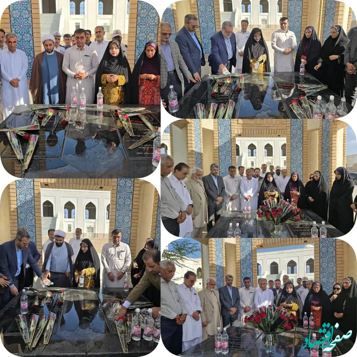 آیین غبارروبی و عطرافشانی مزار شهدا به مناسبت هفته گردشگری