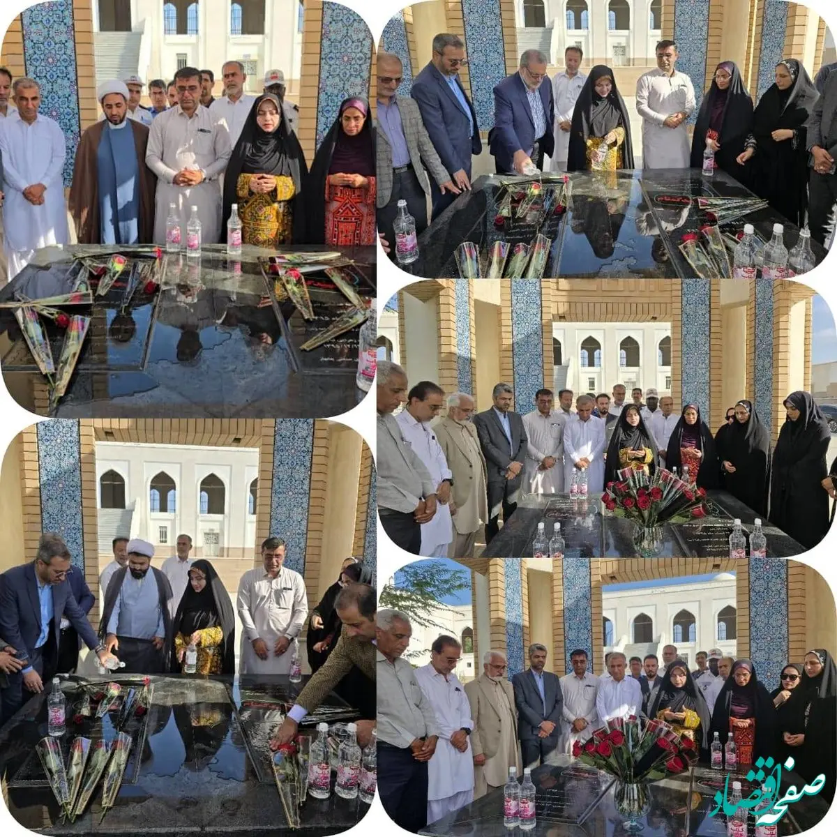 آیین غبارروبی و عطرافشانی مزار شهدا به مناسبت هفته گردشگری