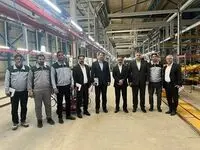 رئیس هیئت‌مدیره بانک سینا از شرکت خودرو سازی آرتابان دیزل بازدید کرد
