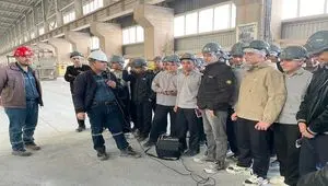 بازدید دانش‌آموزان پایه نهم مدرسه نمونه دولتی موعود شهرستان گرمه از شرکت آلومینای ایران