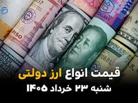 قیمت ارز دولتی امروز شنبه ۲۳ خرداد ۱۴۰۵ | نرخ جدید دلار دولتی، یورو و ارز مسافرتی اعلام شد