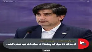 گروه فولاد مبارکه پیشتاز در صادرات غیر نفتی کشور