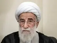 عکس هایی خاص و متفاوت از تسلیت گویی واعظی، قالیباف و امیری به آیت الله جنتی در مراسم ترحیم همسرش