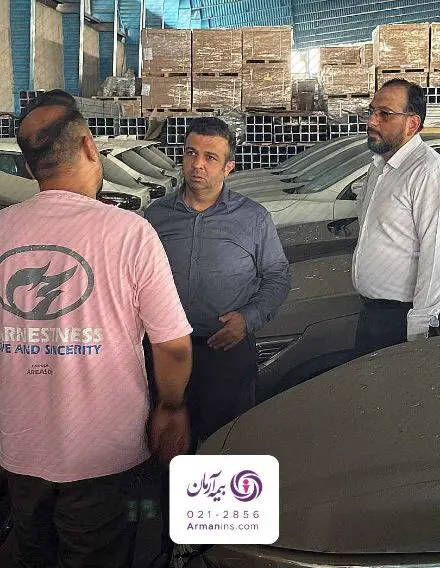 بازدید میدانی مدیرعامل بیمه آرمان ازمحل حادثه بندر شهیدرجایی بندرعباس