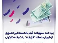 پرداخت تسهیلات قرض‌الحسنه غیرحضوری از طریق سامانه "فرا رفاه" بانک رفاه کارگران