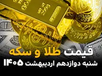 طلا آتشین می تازد | قیمت طلا و سکه امروز شنبه ۱۲ اردیبهشت ماه ۱۴۰۵