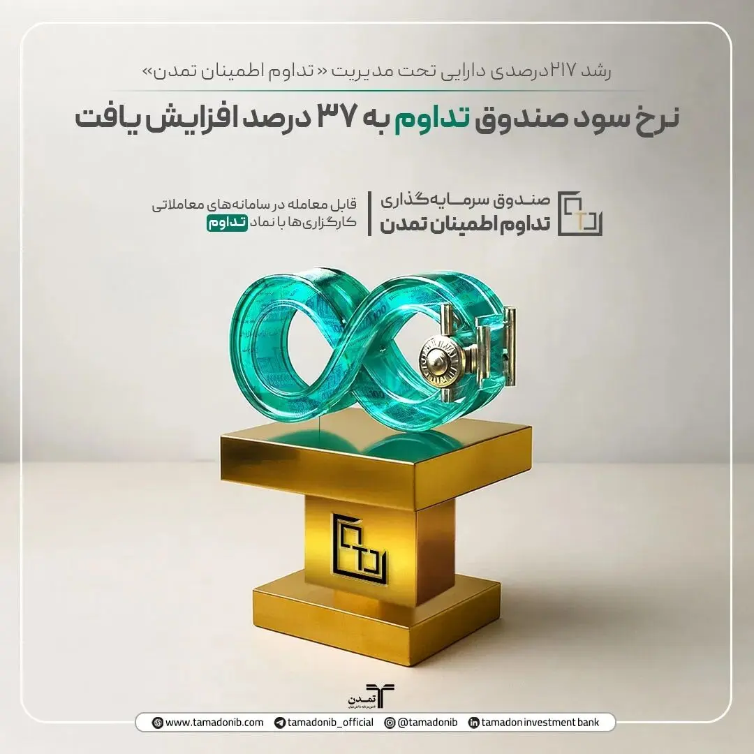 نرخ سود صندوق «تداوم» به 37 درصد افزایش یافت