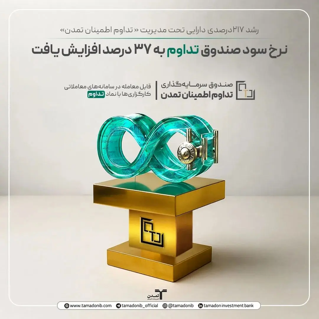 نرخ سود صندوق «تداوم» به 37 درصد افزایش یافت