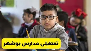 آیا مدارس بوشهر شنبه ۲۵ بهمن ۱۴۰۴ تعطیل است؟ | تعطیلی مدارس بوشهر شنبه