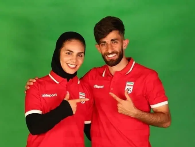قلی زاده و همسرش در پرسپولیس + عکس