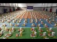 توزیع 1000 بسته کمک مومنانه در بین افراد کم برخوردار شهرستان شهربابک