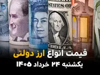قیمت ارز دولتی امروز یکشنبه ۲۴ خرداد ۱۴۰۵ | نرخ جدید دلار دولتی و یورو اعلام شد