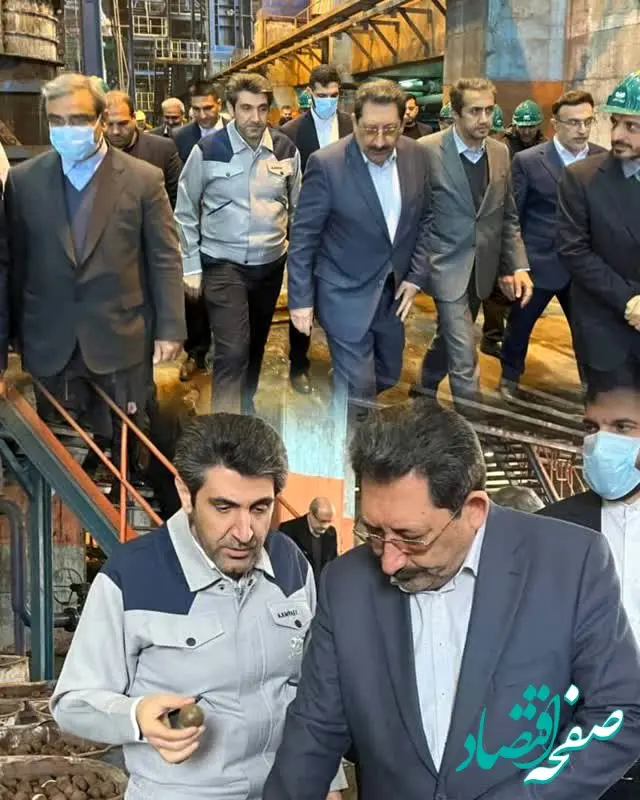حضور وزیر محترم صنعت، معدن و تجارت، مهندس اتابک و هیات همراه در شرکت صنایع معدنی فولاد سنگان