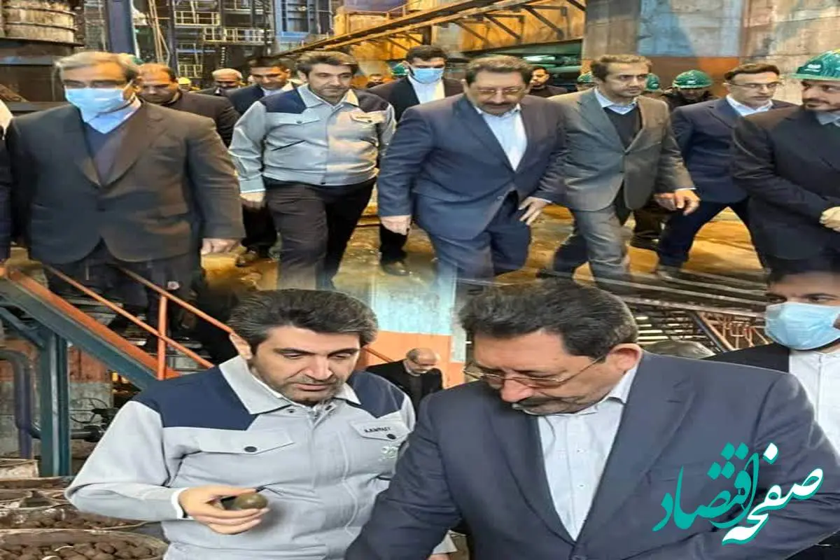 حضور وزیر محترم صنعت، معدن و تجارت، مهندس اتابک و هیات همراه در شرکت صنایع معدنی فولاد سنگان